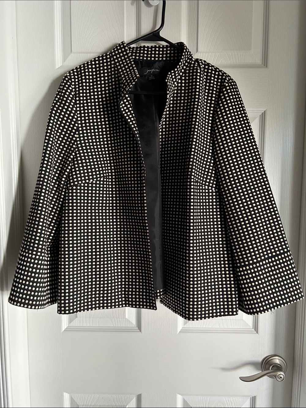 Black and White Polk adot Dress Jacket